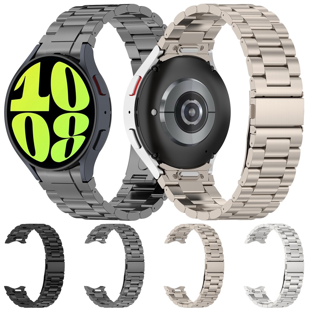 Stalen band met aansluitknop  - Zwart - Samsung Galaxy Watch 6 - 40mm &amp; 44mm