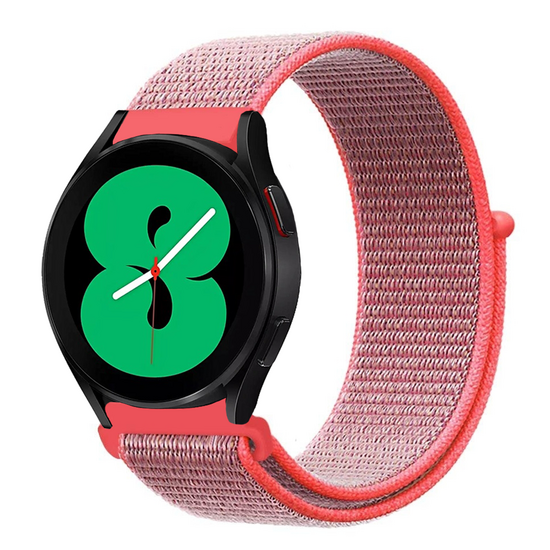 Sport Loop nylon bandje - Roze - Samsung Galaxy watch 7 / Galaxy Watch FE - 40mm &amp; 44mm