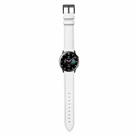 lederen bandje - Wit - Samsung Galaxy watch 7 / Galaxy Watch FE - 40mm &amp; 44mm