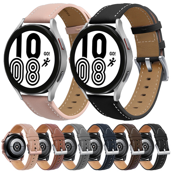 Premium Leather bandje - Donkerblauw - Samsung Galaxy watch 7 / Galaxy Watch FE - 40mm &amp; 44mm
