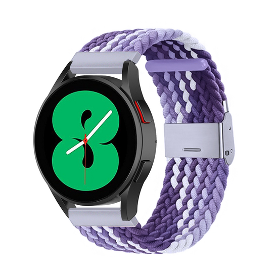 Braided nylon bandje - Lichtpaars / paars - Samsung Galaxy watch 7 / Galaxy Watch FE - 40mm &amp; 44mm