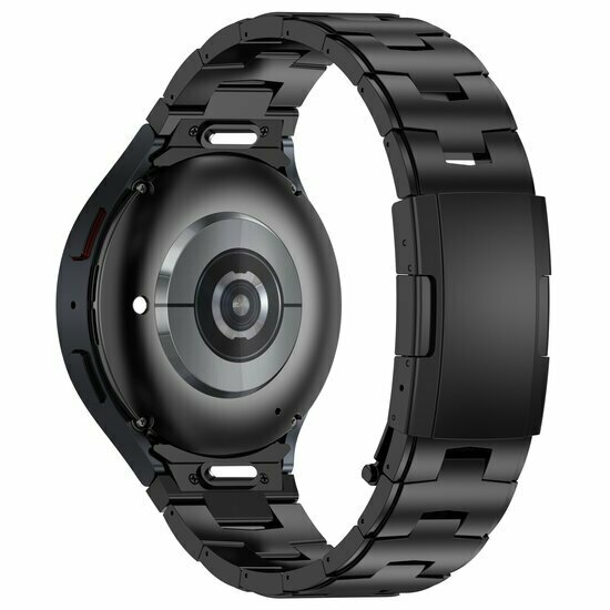 Titanium band met aansluitknop - Zwart - Samsung Galaxy watch 7 / Galaxy Watch FE - 40mm &amp; 44mm