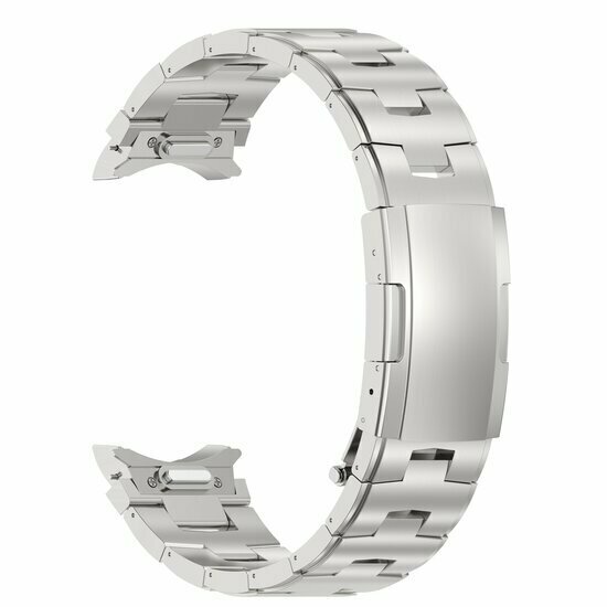 Titanium band met aansluitknop - Zilver - Samsung Galaxy watch 7 / Galaxy Watch FE - 40mm &amp; 44mm