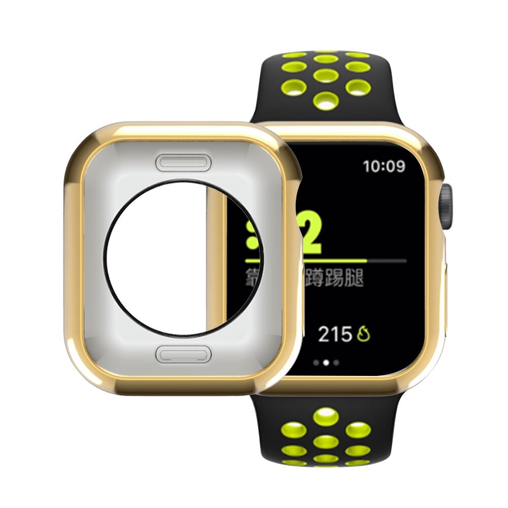 Siliconen case 42mm - Goud - Geschikt voor Apple Watch 42mm (series 1 t/m 3)