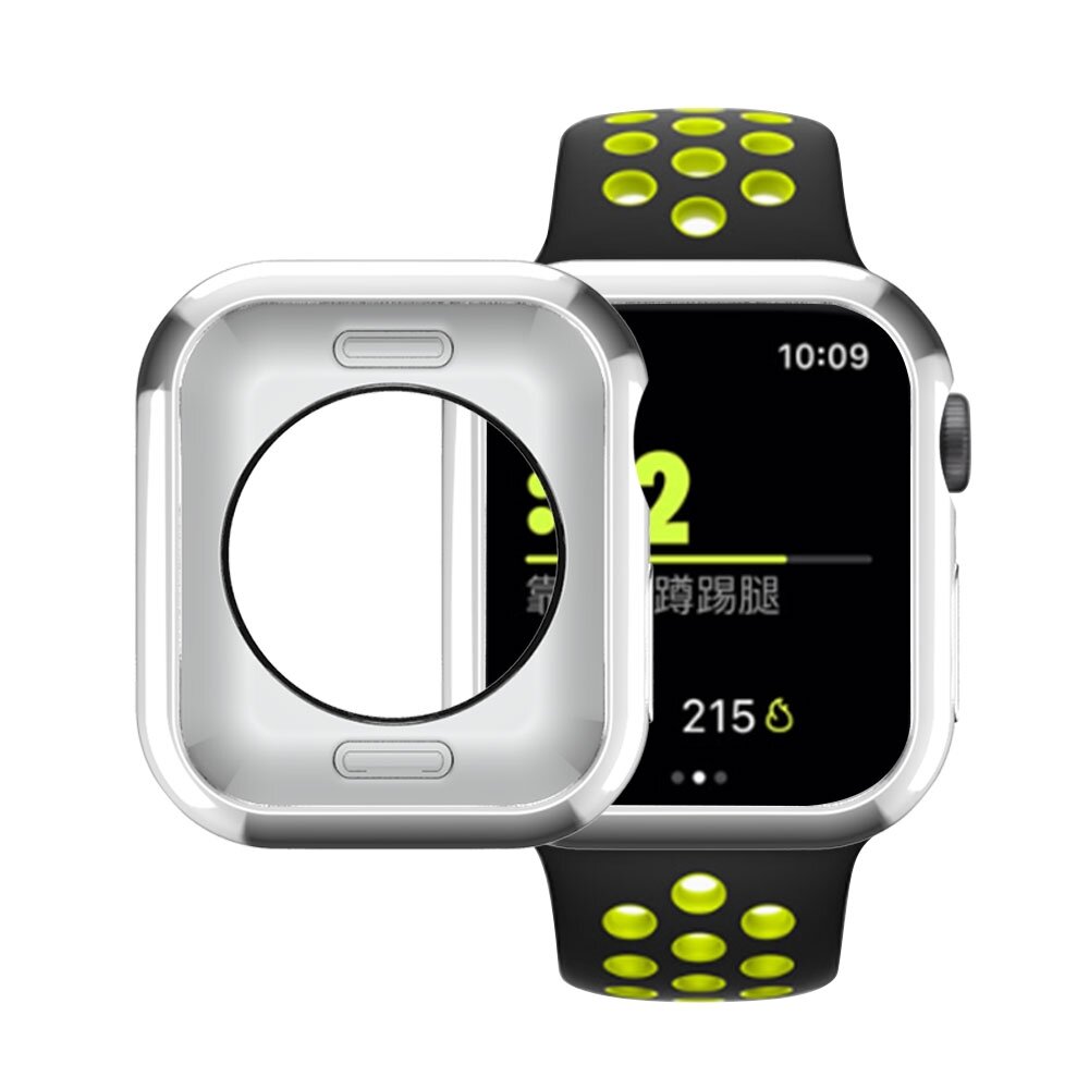 Siliconen case 42mm - Zilver - Geschikt voor Apple Watch 42mm (series 1 t/m 3)