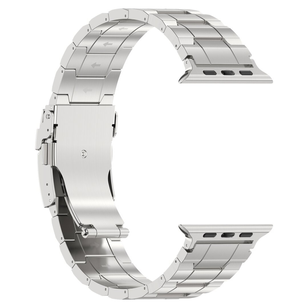 Titanium Premium Link bandje  - Zilver - Geschikt voor Apple Watch 44mm / 45mm&nbsp;/ 46mm / 49mm