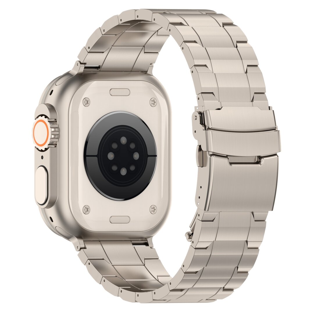 Titanium Premium Link bandje  - Titanium kleur - Geschikt voor Apple Watch 44mm / 45mm&nbsp;/ 46mm / 49mm