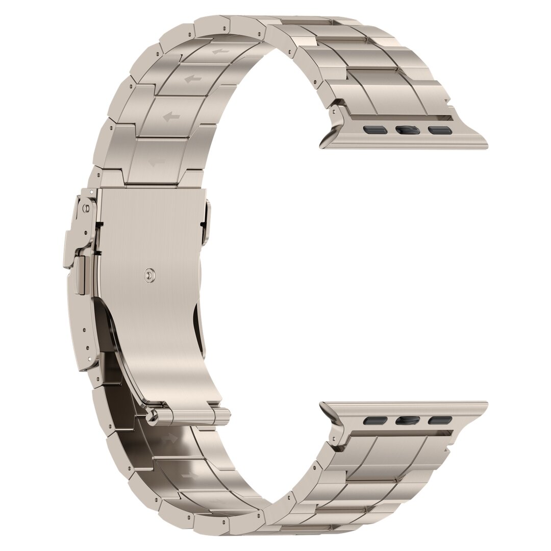 Titanium Premium Link bandje  - Titanium kleur - Geschikt voor Apple Watch 44mm / 45mm&nbsp;/ 46mm / 49mm