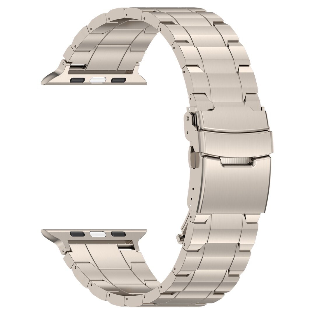 Titanium Premium Link bandje  - Titanium kleur - Geschikt voor Apple Watch 44mm / 45mm&nbsp;/ 46mm / 49mm