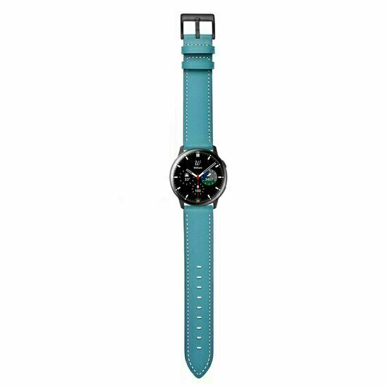 lederen bandje - Blauw - Huawei Watch GT 5 (Pro) / GT 4 / GT 3 / GT 2 - 46mm