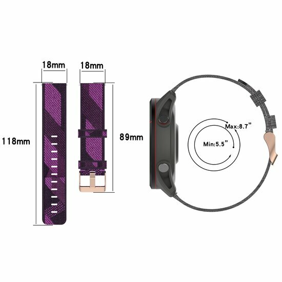 Huawei Watch GT 4 / GT 5 (41mm) &amp; GT 5 Pro (42mm) - Canvas nylon bandje - Rood