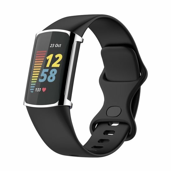 Fitbit Charge 5 &amp; 6 siliconen case (volledig beschermd) - Zilver