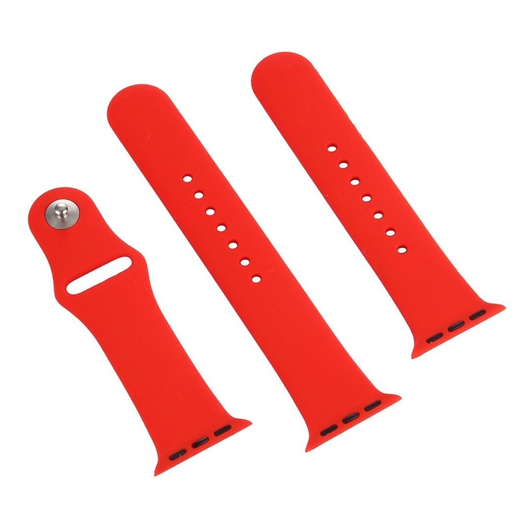 Rubberen sportbandje - Rood - Geschikt voor Apple watch 44mm / 45mm / 46mm / 49mm