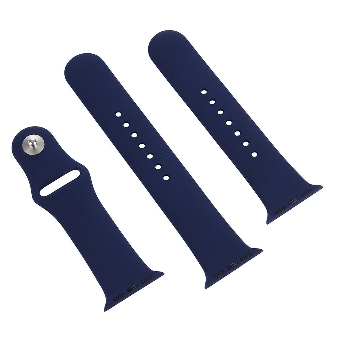 Rubberen sportbandje - Donkerblauw - Geschikt voor Apple Watch 44mm / 45mm&nbsp;/ 46mm / 49mm