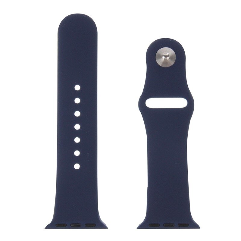Rubberen sportbandje - Donkerblauw - Geschikt voor Apple Watch 44mm / 45mm&nbsp;/ 46mm / 49mm