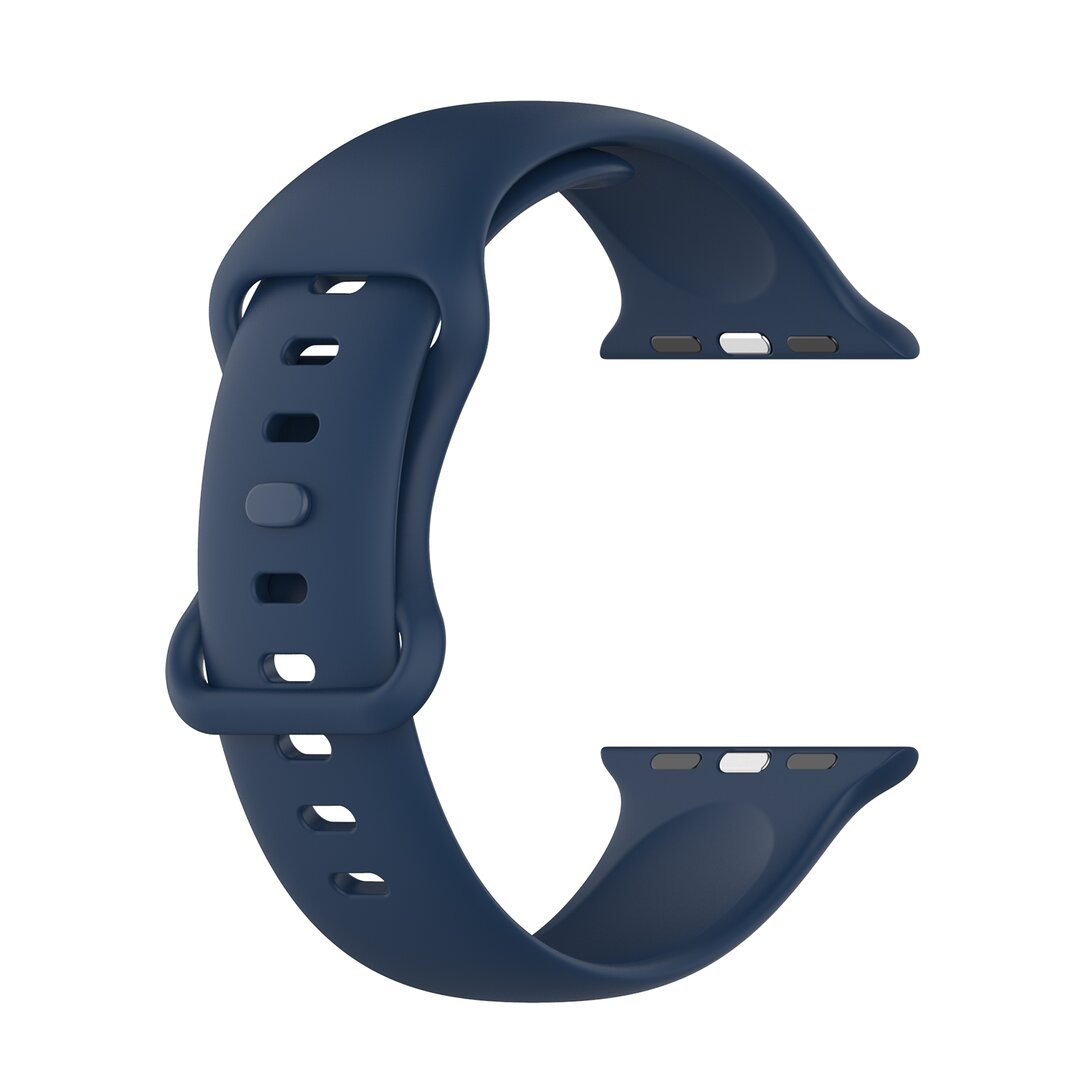 Siliconen sportbandje - Navy Blauw - Maat: M/L - Geschikt voor Apple Watch 38mm / 40mm / 41mm / 42mm
