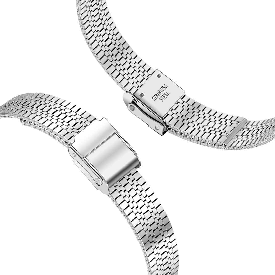 Stainless steel slim fit bandje - Zilver - Geschikt voor Apple Watch 38mm / 40mm / 41mm / 42mm