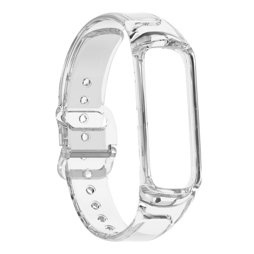 Doorzichtige TPU band (zon verkleurend) - Transparant wit - Samsung Galaxy Fit 2