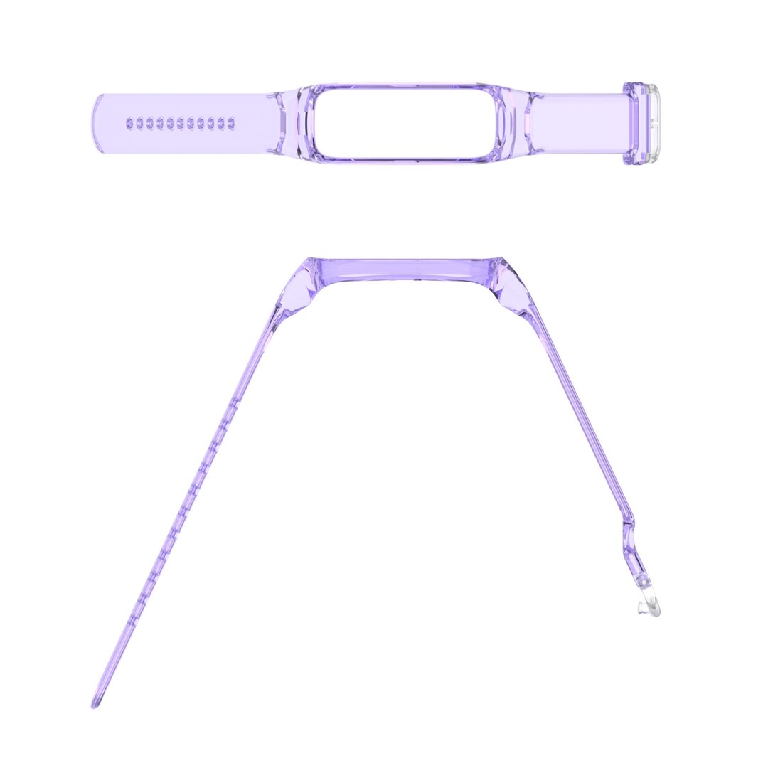 Doorzichtige TPU band (zon verkleurend) - Transparant paars - Samsung Galaxy Fit 2