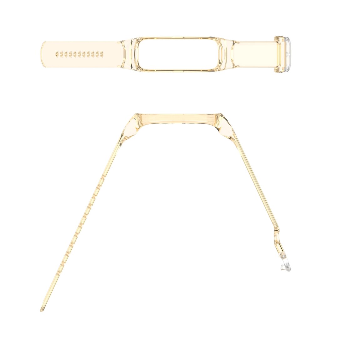 Doorzichtige TPU band (zon verkleurend) - Transparant geel - Samsung Galaxy Fit 2