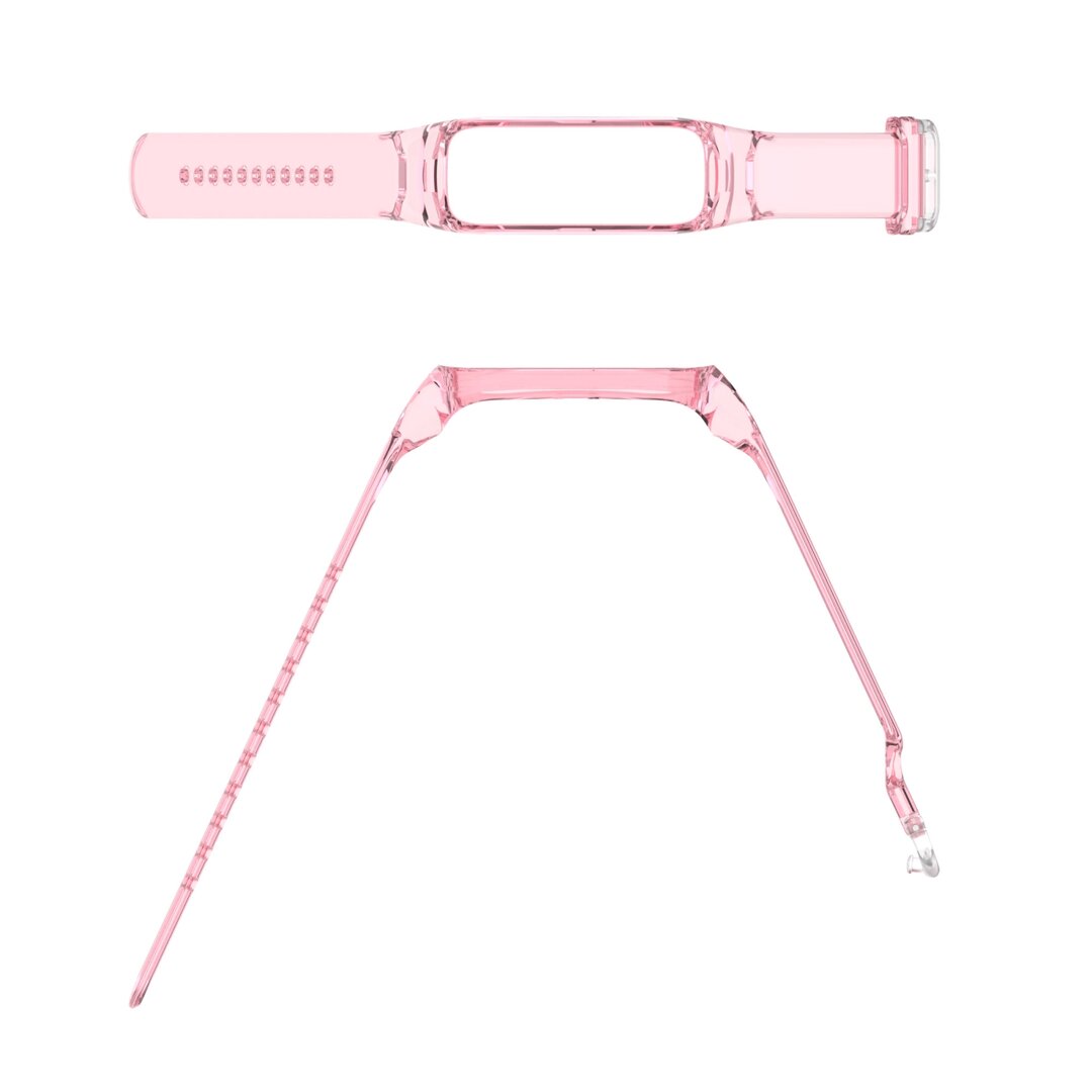 Doorzichtige TPU band (zon verkleurend) - Transparant roze - Samsung Galaxy Fit 2