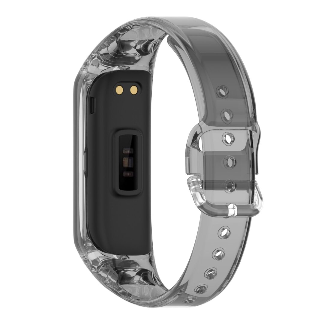 Doorzichtige TPU band (zon verkleurend) - Transparant zwart - Samsung Galaxy Fit 2