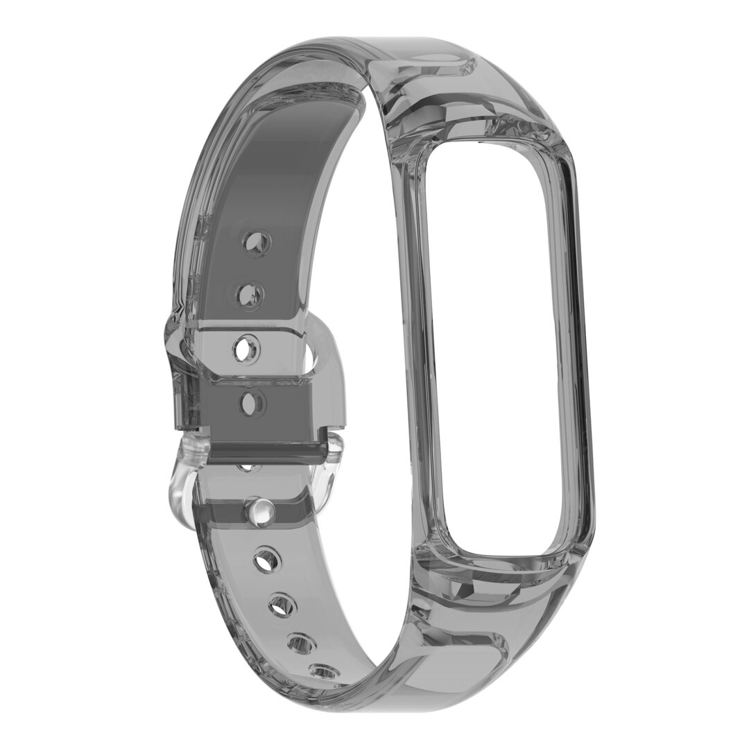 Doorzichtige TPU band (zon verkleurend) - Transparant zwart - Samsung Galaxy Fit 2