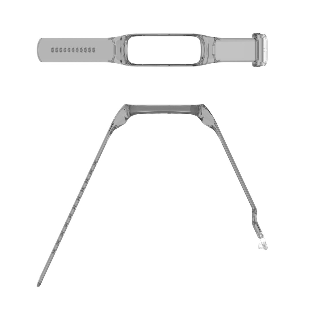 Doorzichtige TPU band (zon verkleurend) - Transparant zwart - Samsung Galaxy Fit 2