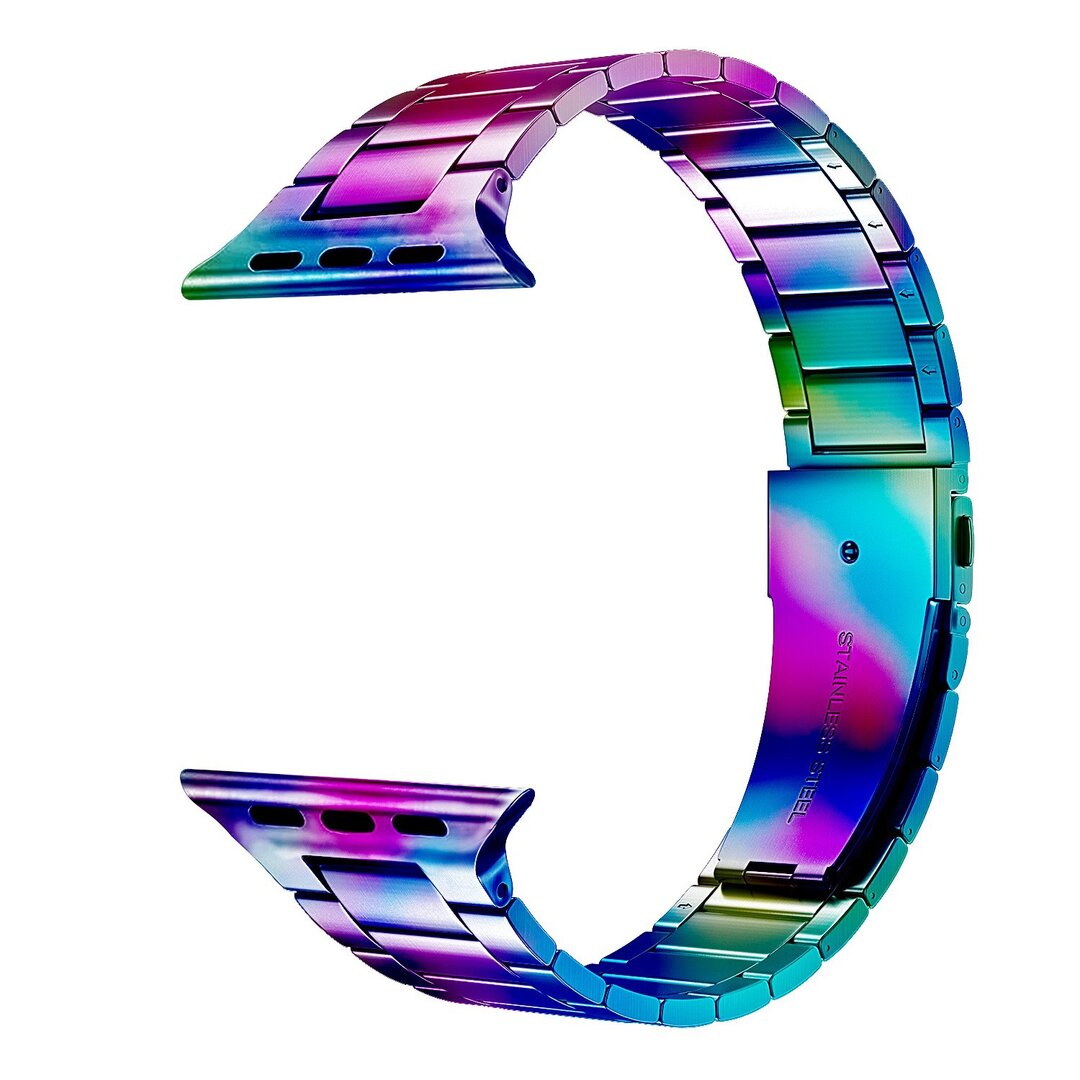 Stalen schakelband - Multicolor - Geschikt voor Apple watch 44mm / 45mm&nbsp;/ 46mm / 49mm