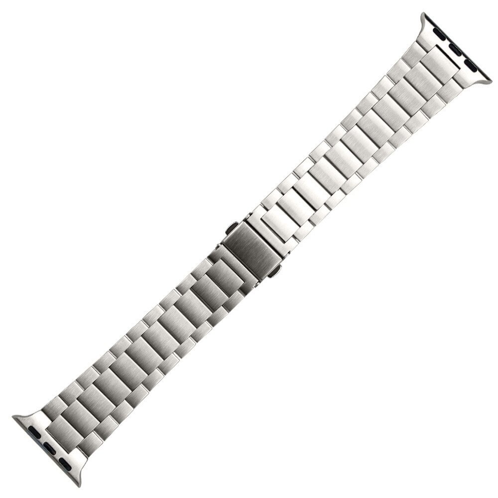 Stalen schakelband - Starlight / Sterrenlicht - Geschikt voor Apple watch 44mm / 45mm&nbsp;/ 46mm / 49mm