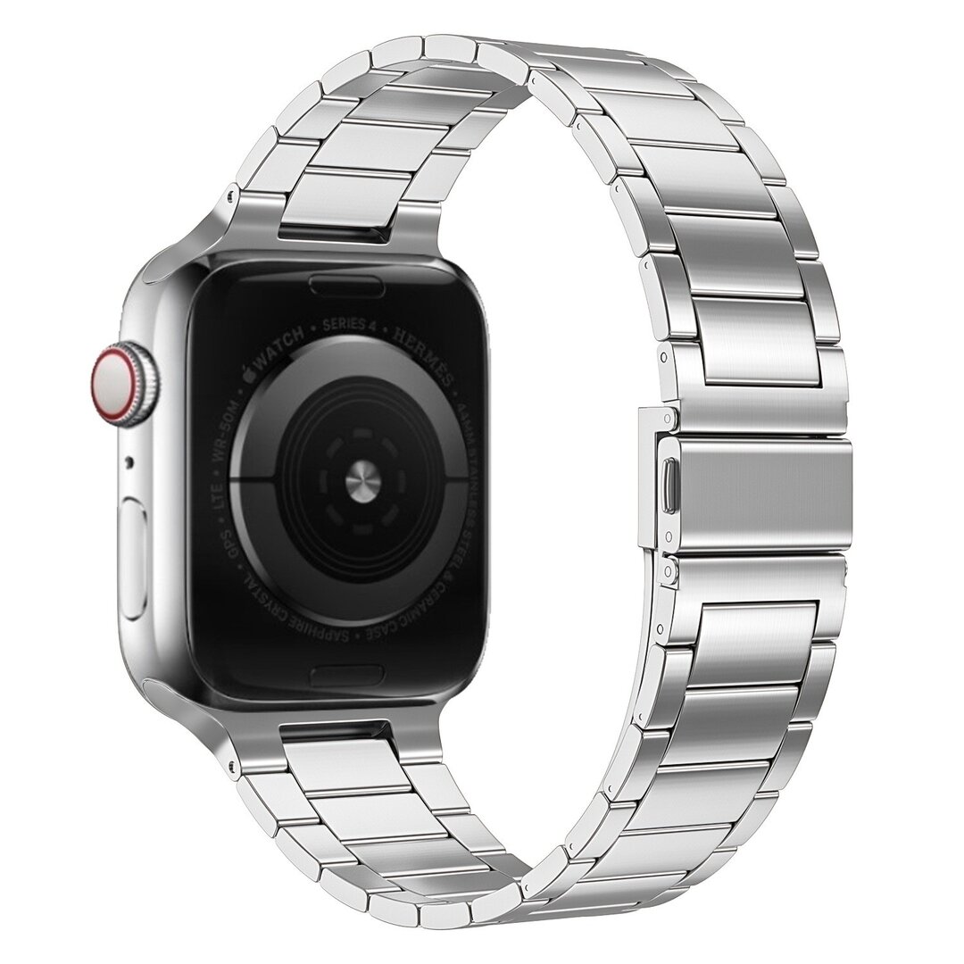 Stalen schakelband - Zilver - Geschikt voor Apple watch 44mm / 45mm&nbsp;/ 46mm / 49mm