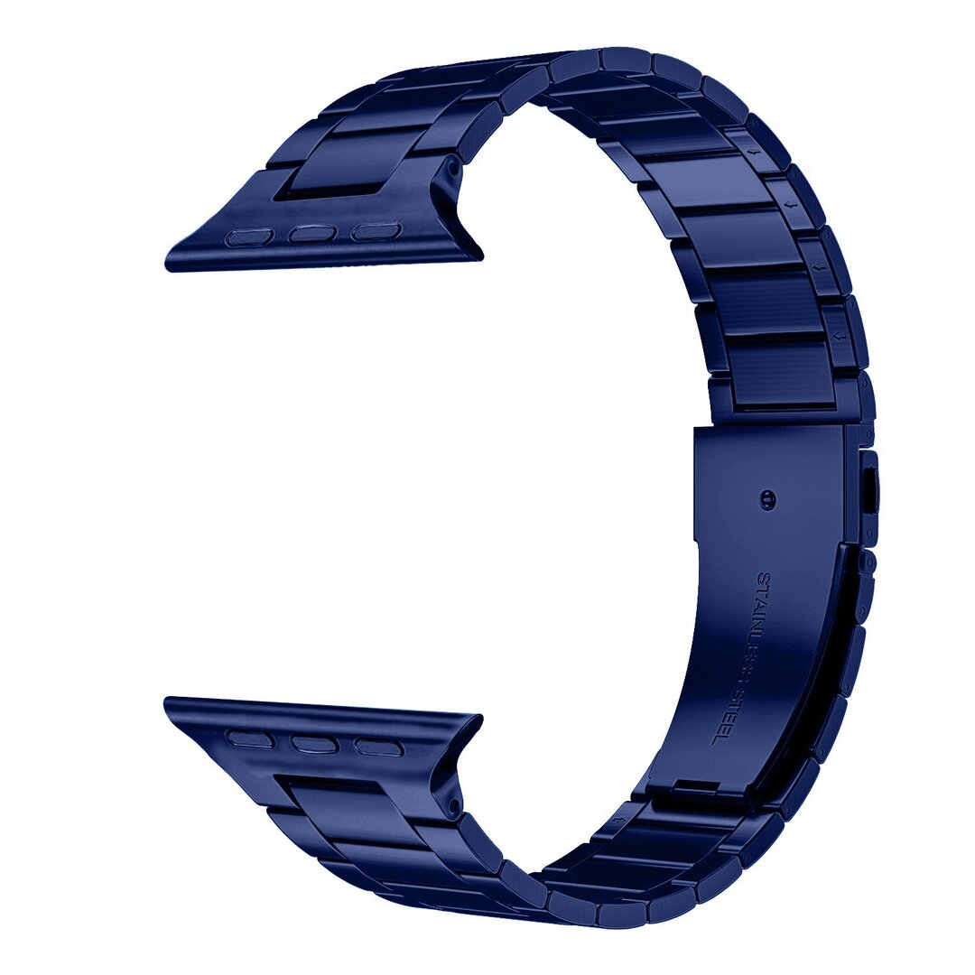 Stalen schakelband - Donkerblauw - Geschikt voor Apple watch 44mm / 45mm&nbsp;/ 46mm / 49mm
