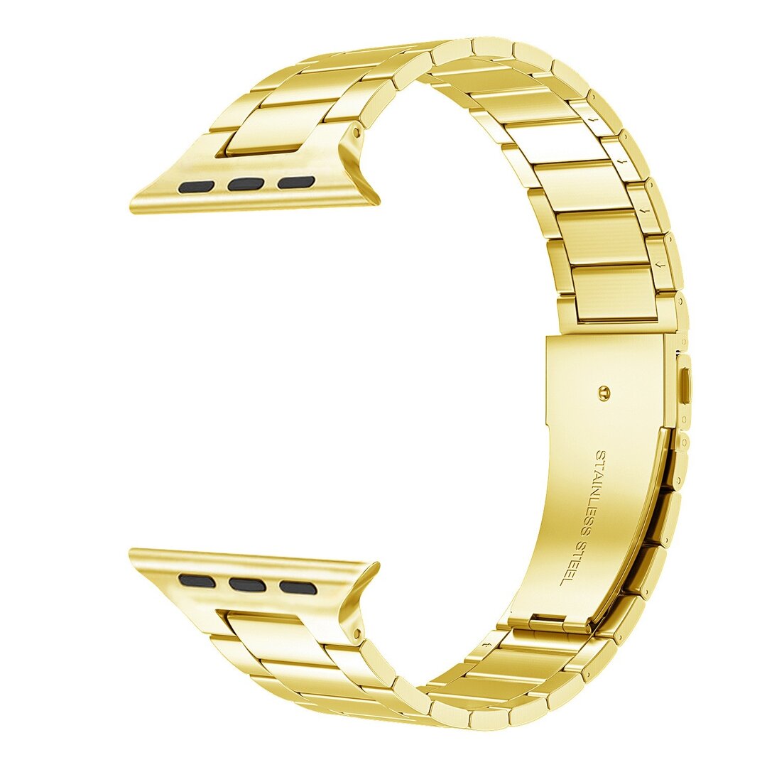 Stalen schakelband - Goud - Geschikt voor Apple watch 44mm / 45mm&nbsp;/ 46mm / 49mm