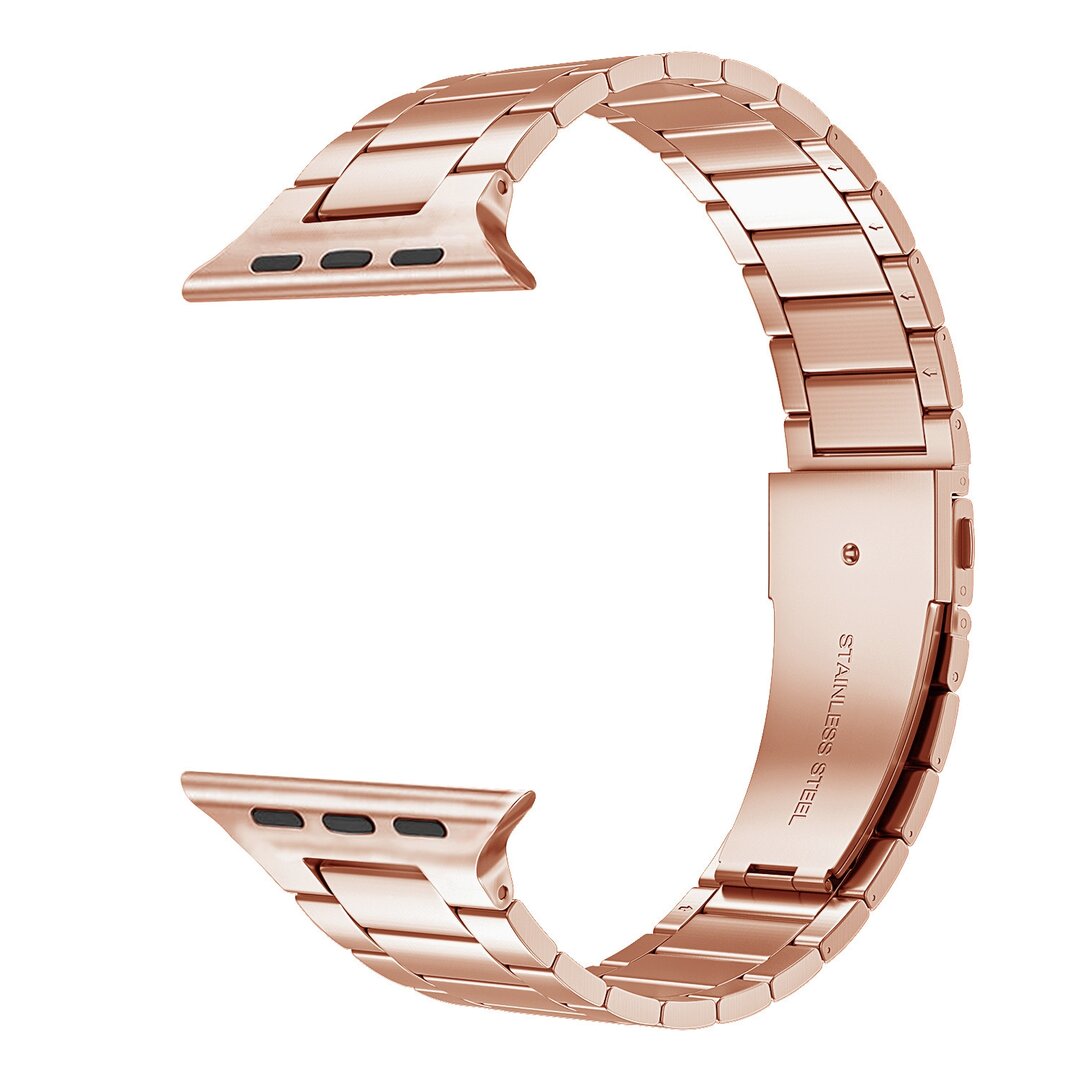 Stalen schakelband - Champagne goud - Geschikt voor Apple watch 44mm / 45mm&nbsp;/ 46mm / 49mm