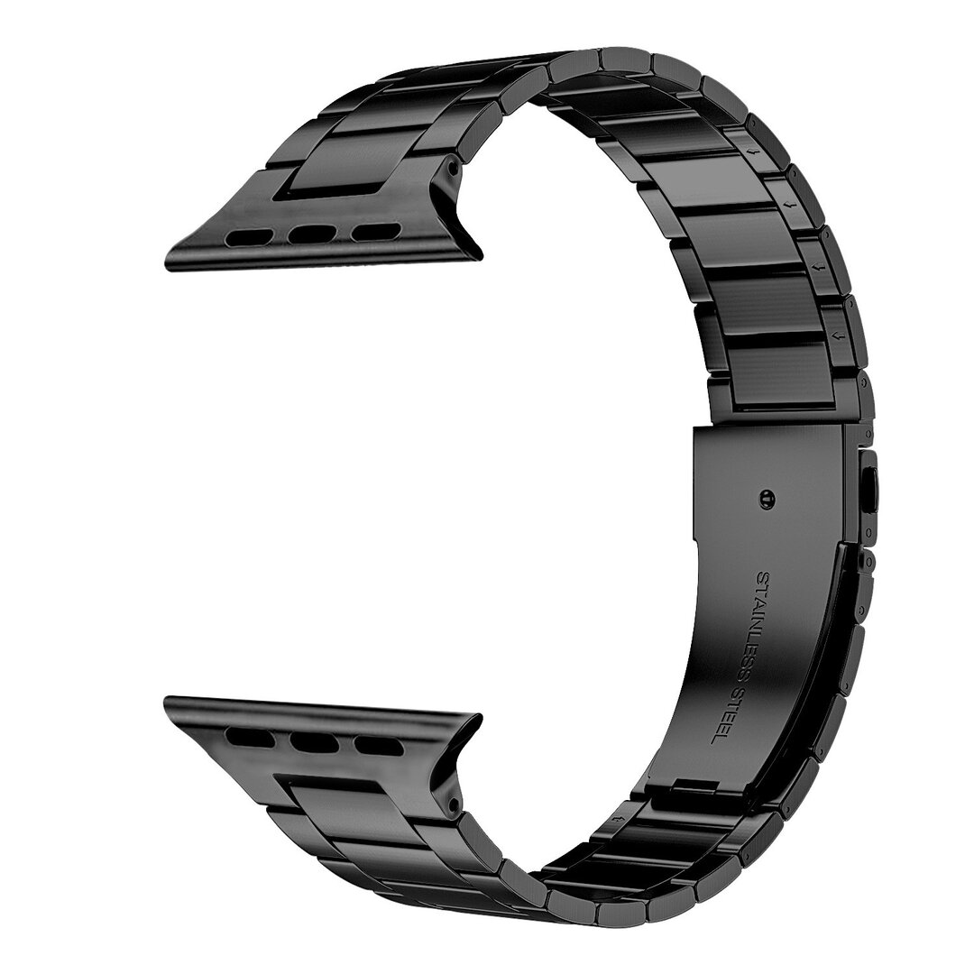 Stalen schakelband - Zwart - Geschikt voor Apple watch 44mm / 45mm&nbsp;/ 46mm / 49mm