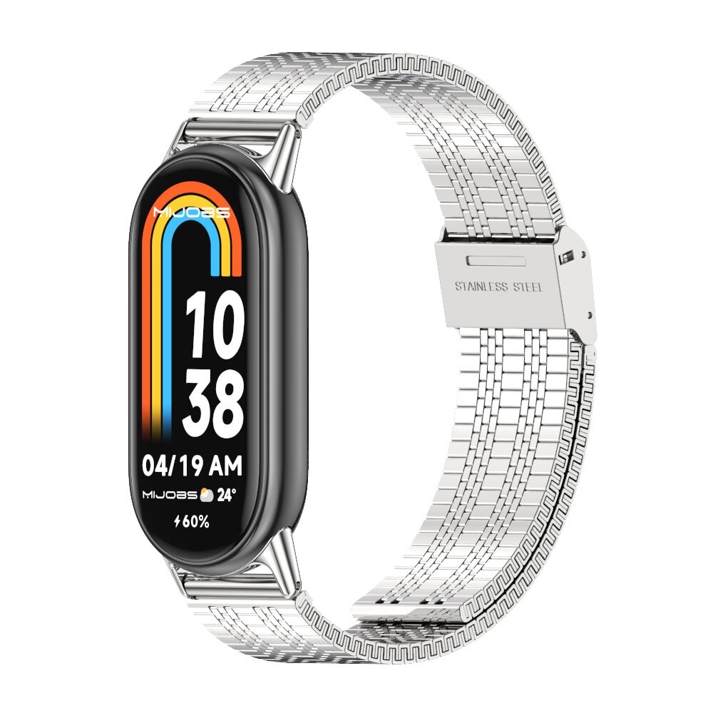Stalen RVS band - Zilver - Xiaomi Smart Band 8 / 9 / 10