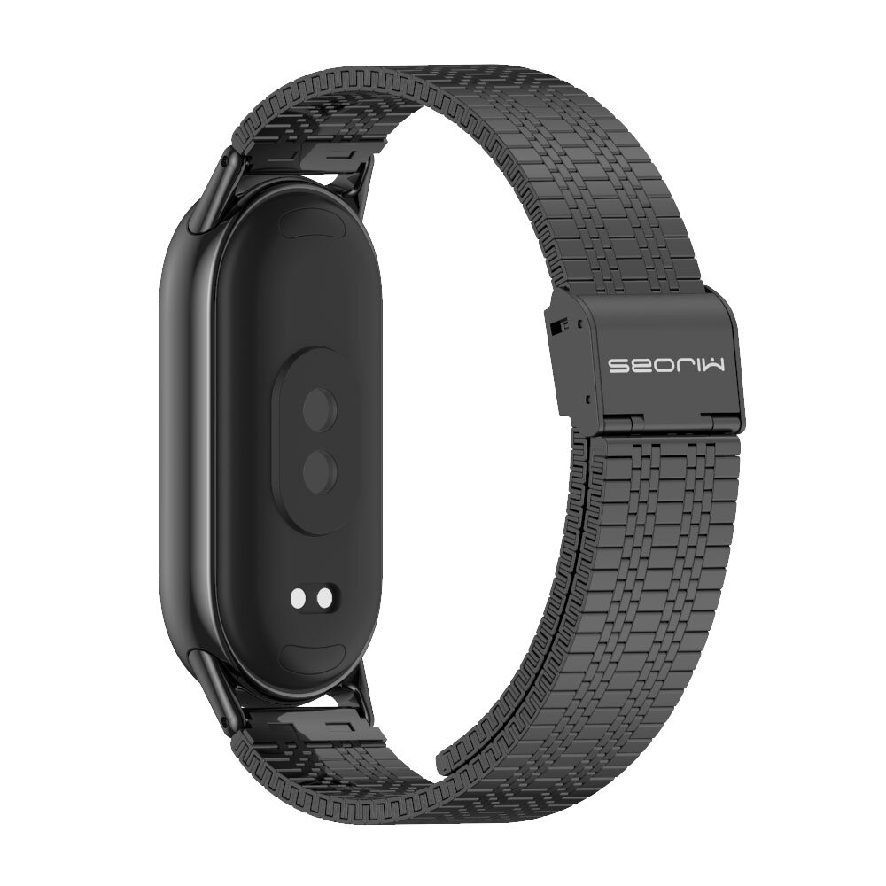 Stalen RVS band - Zwart - Xiaomi Smart Band 8 / 9 / 10