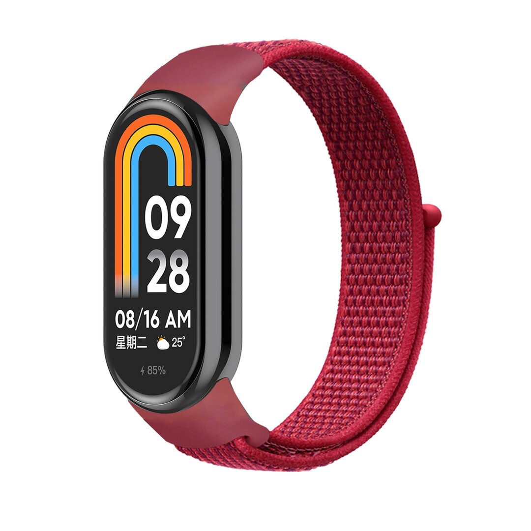 Sport loop nylon bandje - Rood - Xiaomi Smart Band 8 / 9 / 10