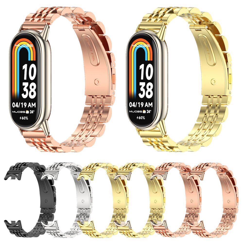 Stalen schakelbandje - Goud - Xiaomi Smart Band 8 / 9 / 10