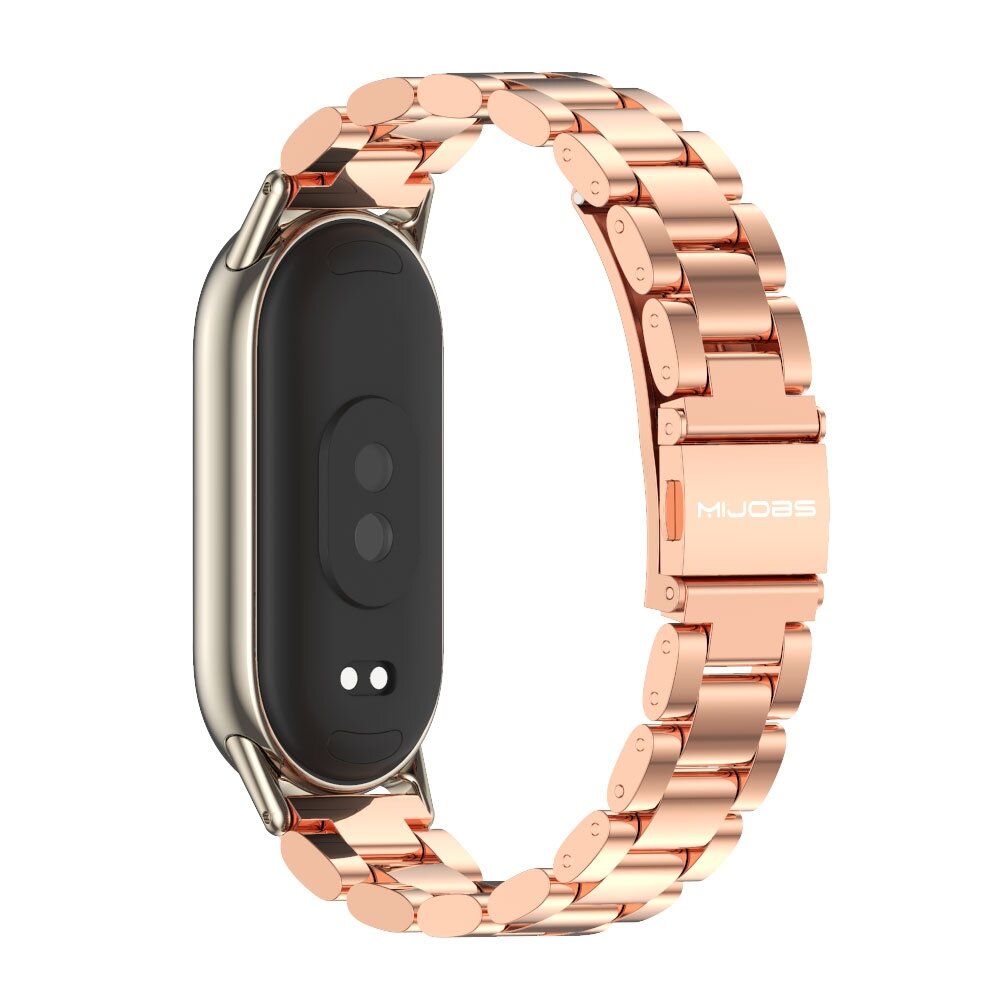 Stalen schakelband - Ros&eacute; goud - Xiaomi Smart Band 8 / 9 / 10