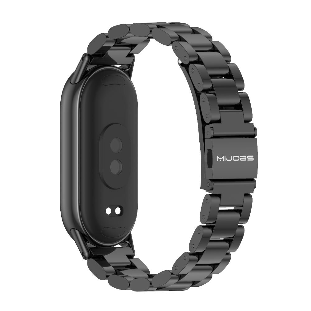Stalen schakelband - Zwart - Xiaomi Smart Band 8 / 9 / 10