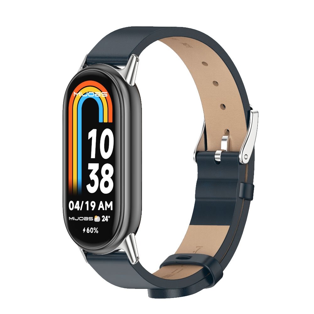 PU leren bandje - Donkerblauw - Xiaomi Smart Band 8 / 9 / 10