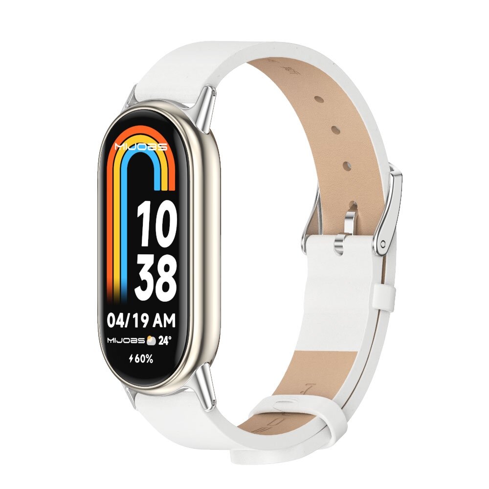 PU leren bandje - Wit - Xiaomi Smart Band 8 / 9 / 10