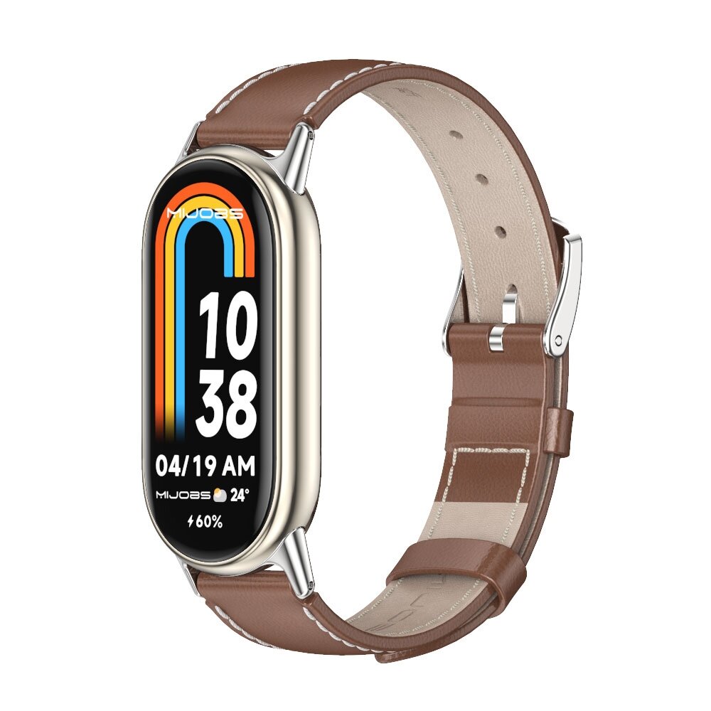 Echt leren bandje - Bruin - Xiaomi Smart Band 8 / 9 / 10