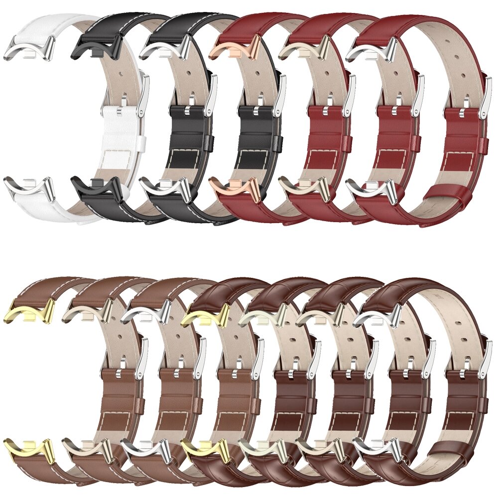 Echt leren bandje - Bruin - Xiaomi Smart Band 8 / 9 / 10