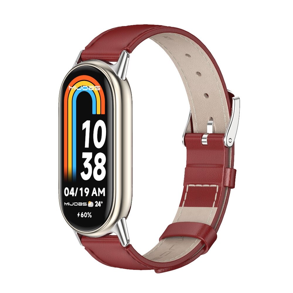 Echt leren bandje - Rood - Xiaomi Smart Band 8 / 9 / 10