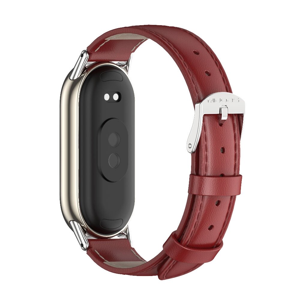 Echt leren bandje - Rood - Xiaomi Smart Band 8 / 9 / 10