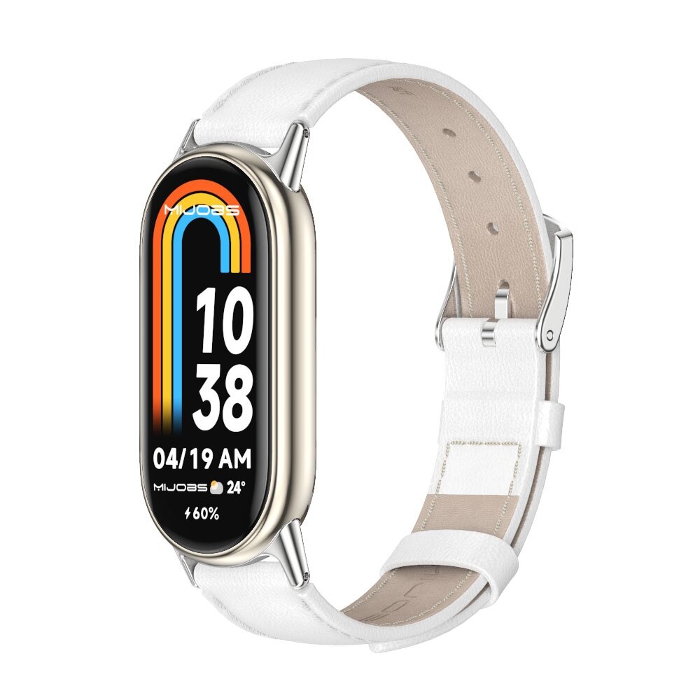 Echt leren bandje - Wit - Xiaomi Smart Band 8 / 9 / 10