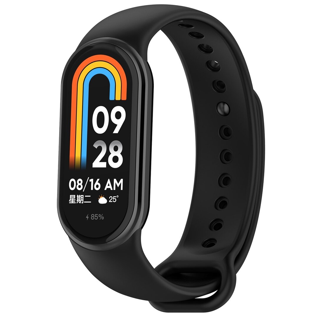 Siliconen bandje - Zwart - Xiaomi Smart Band 8 / 9 / 10