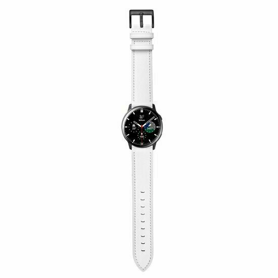 lederen bandje - Wit - Xiaomi Mi Watch / Xiaomi Watch 2 / Xiaomi Watch S1 / S2 / S3 / S4